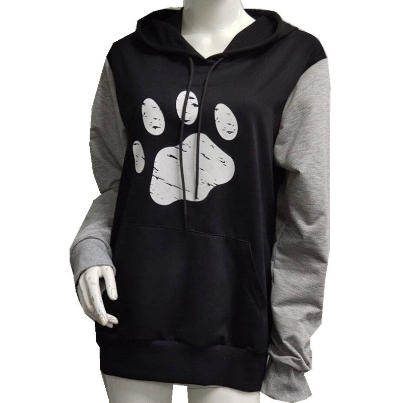 Women's Long-sleeved Hooded Sweater Printed Pullover Coat