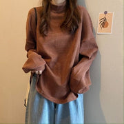 Women's Fleece-Lined Half Turtleneck Thermal Shirt