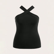 Sexy Off‑Shoulder Halter Top – Stretchy Short Outerwear for Women