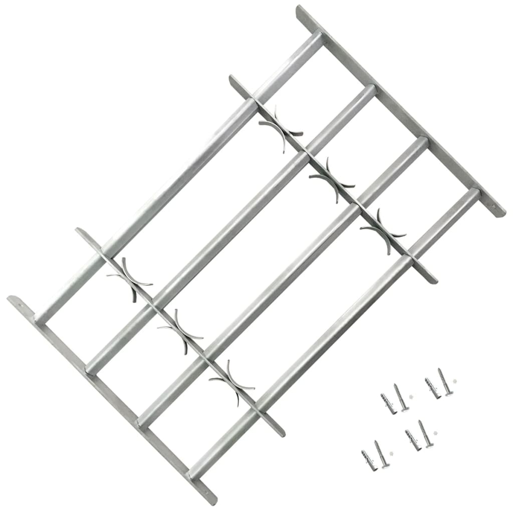Adjustable Window Grille with 2 Crossbars 500-650 Mm