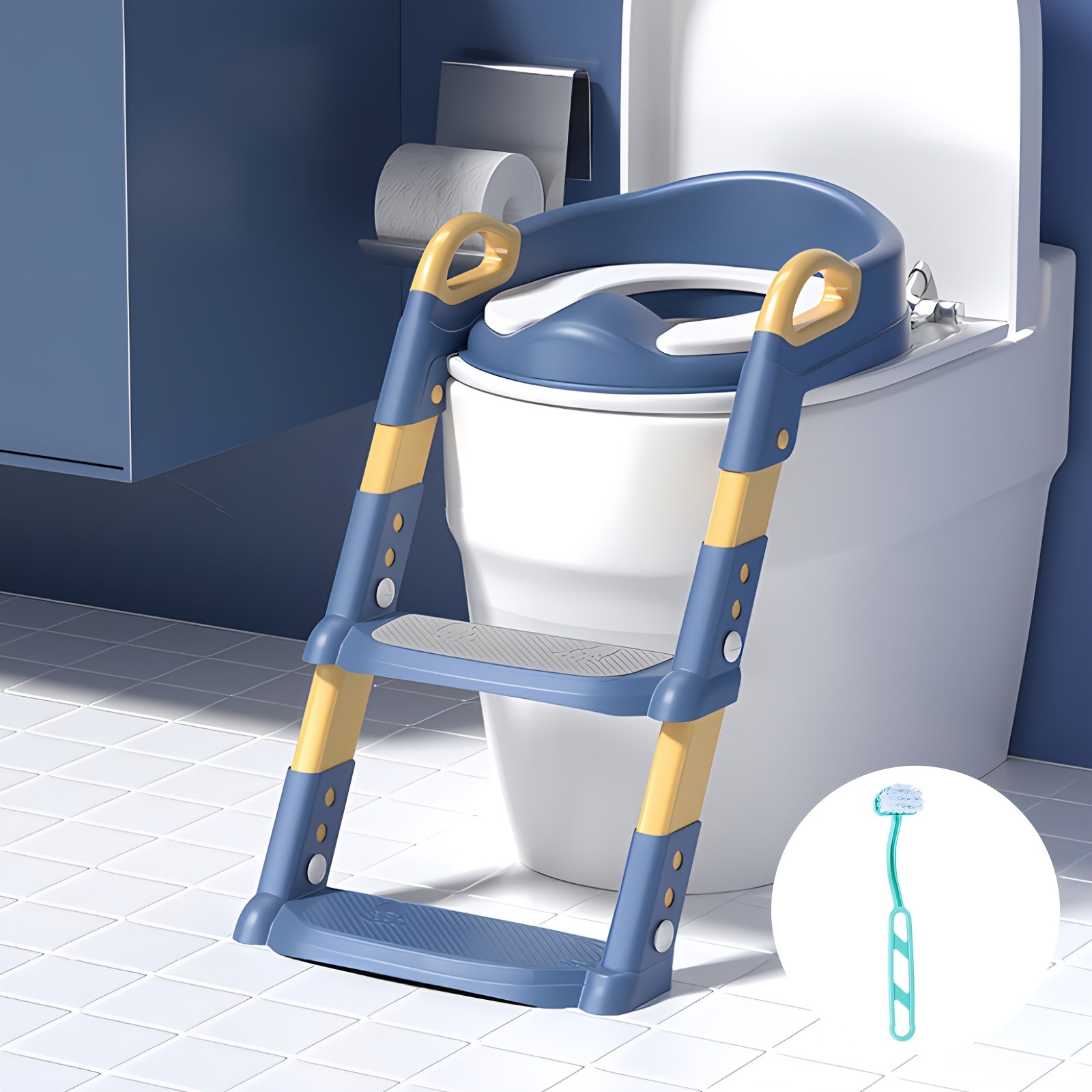 Adjustable Height Potty Training Seat with Step Stool