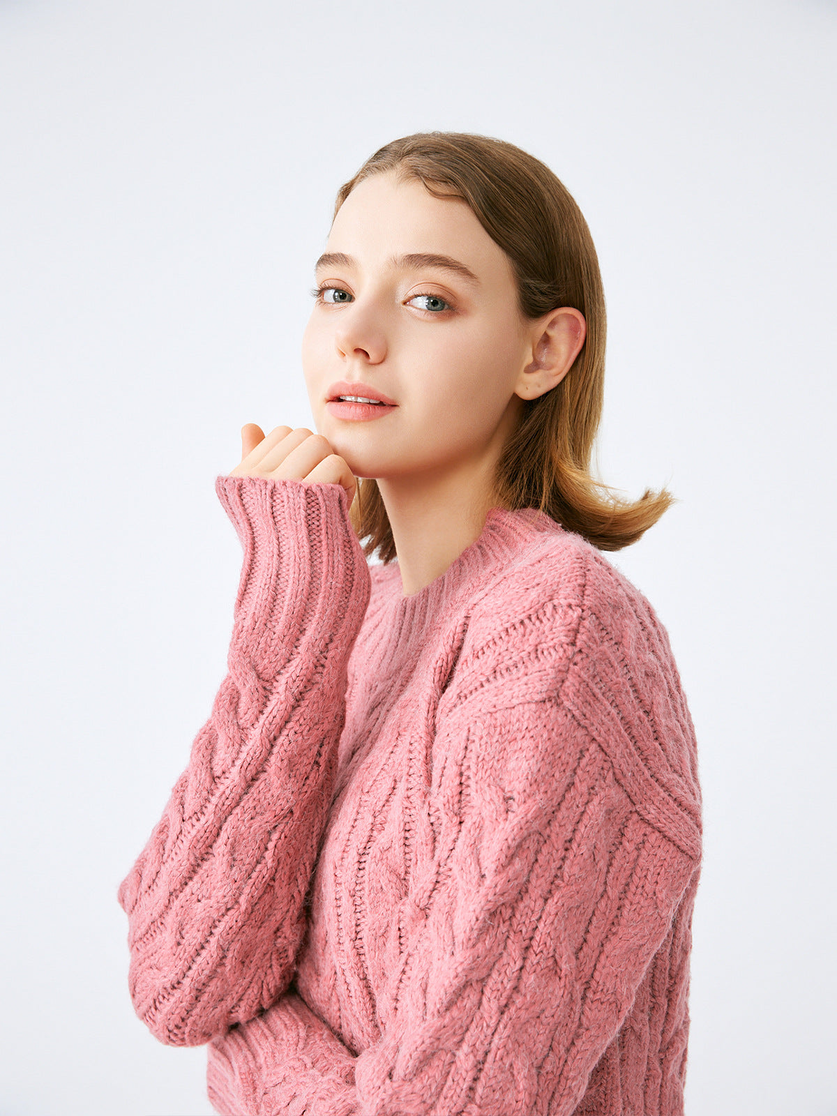 Loose Youthful Alpaca Knit Sweater for Women