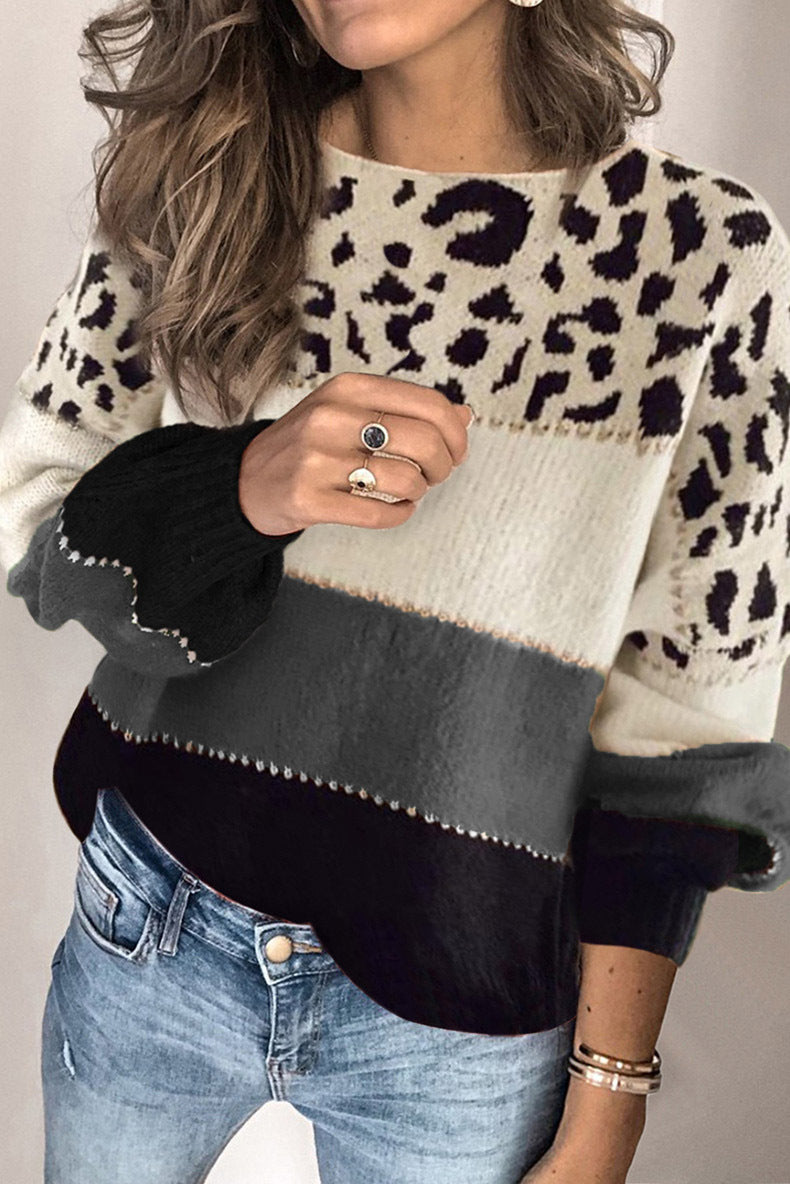 Womens European and American Style Loose-fitting Crew-neck Base Layer
