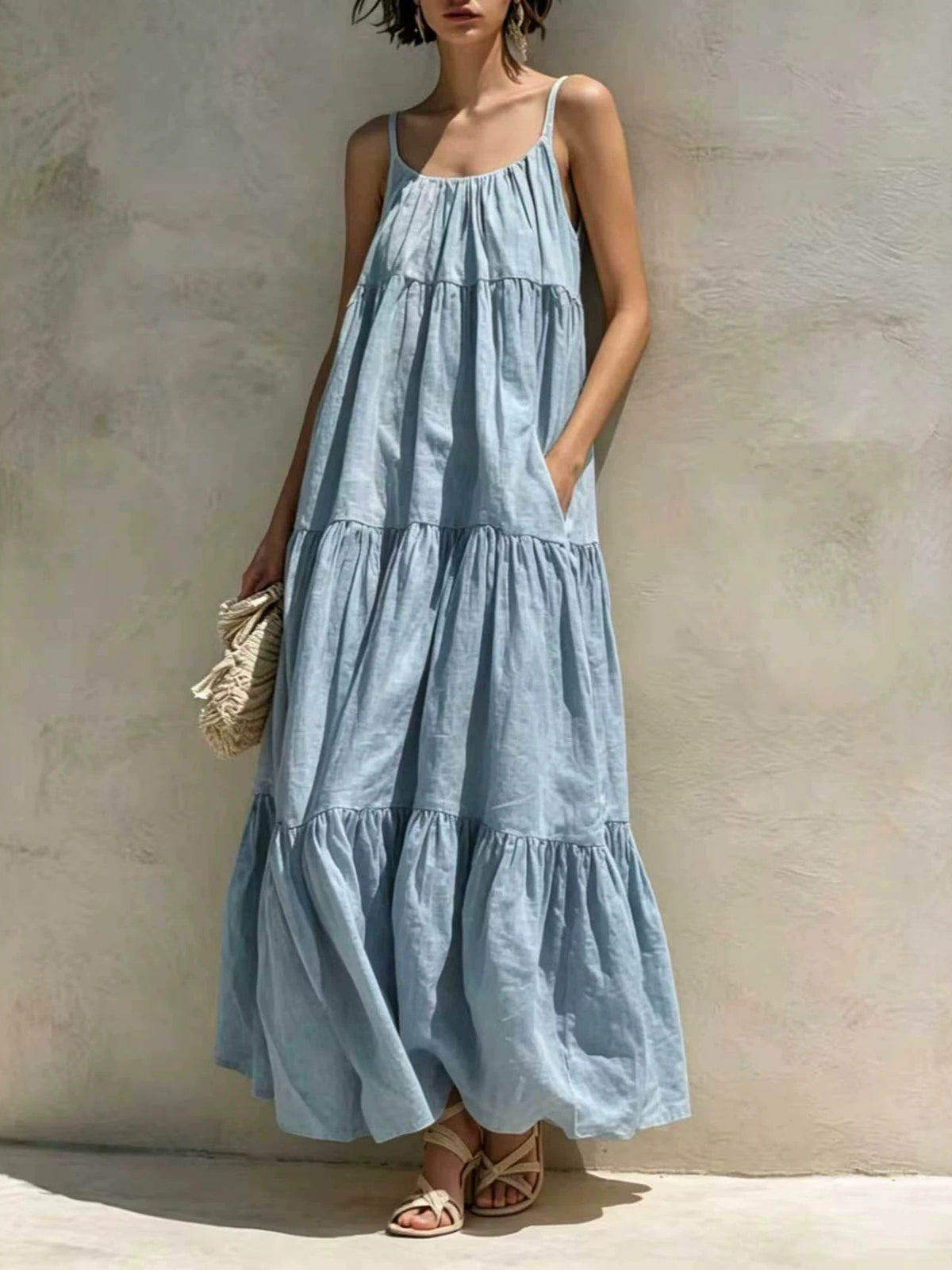 Casual A-Line Flared Pocket Dress