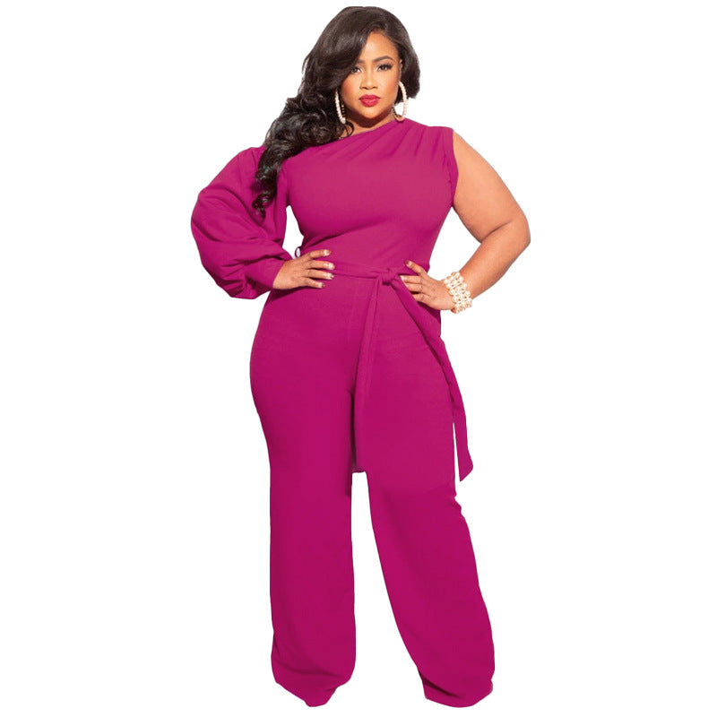 Plus Size High-Waist Sporty Jumpsuit Active Pants