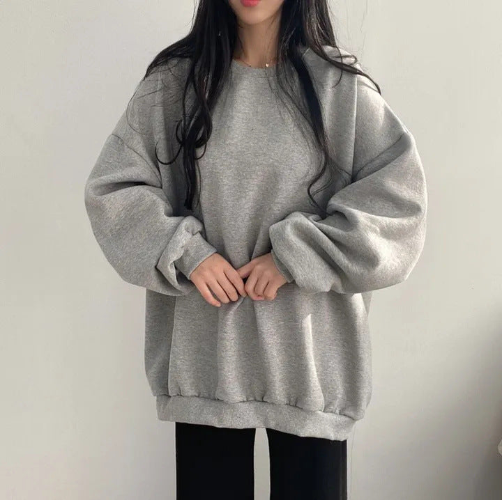 Plus Size American Moon Long Sleeve Cozy Cotton Sweater
