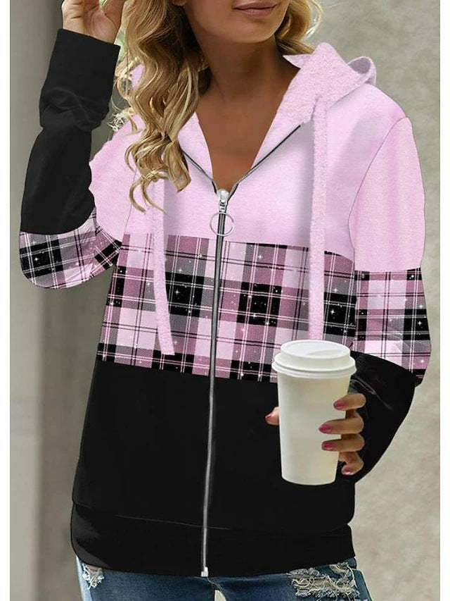 Loose Retro Hooded Hooded Zipper Sweatshirt