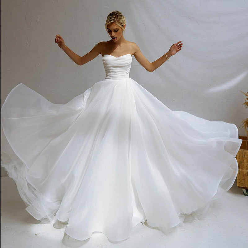 French-Style Strapless Elegant Wedding Dress
