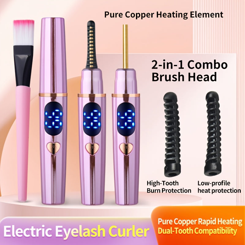 Portable Electric Eyelash Curler with 3 Temperature Settings