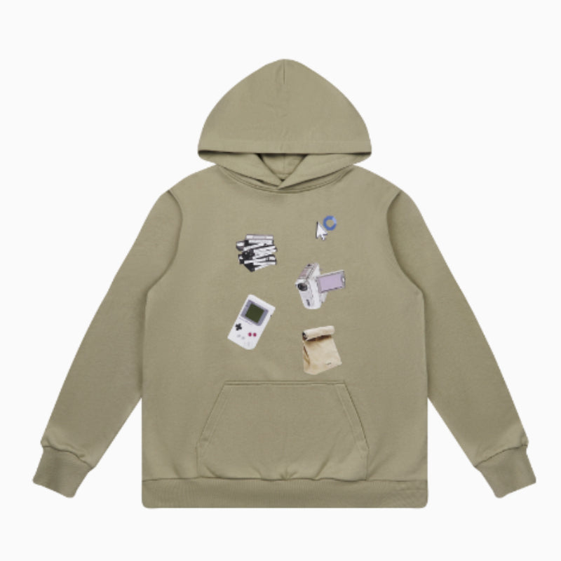 Retro Streetwear Oversized Hooded Sweatshirt