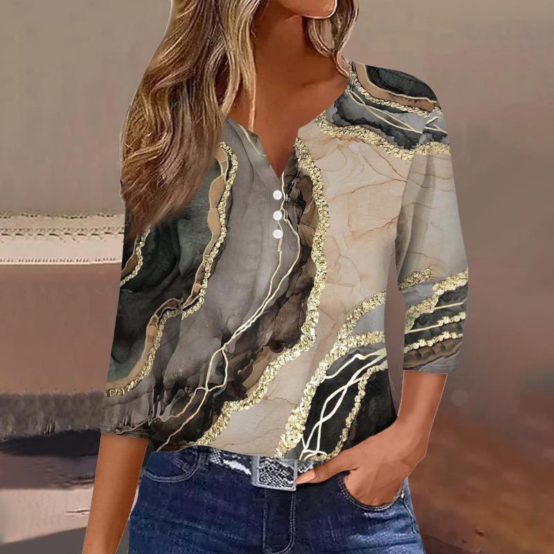 Vibrant 3D Digital Print Casual Sweet Women's T-Shirt