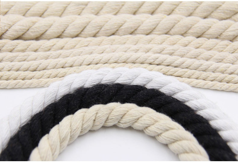 Coarse Cotton Rope 1-2-3-20mm Three-strand Beige Cotton String