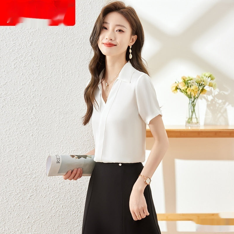 Women's Group Work Clothes Business Wear Short-sleeved Shirt