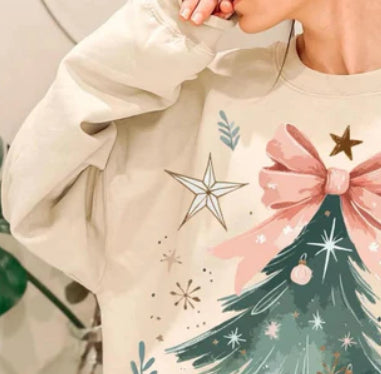 Women's 3D Christmas Round Neck Casual Holiday Sweater