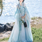 Ancient Style Chinese Inspired Embroidered Hanfu Dress