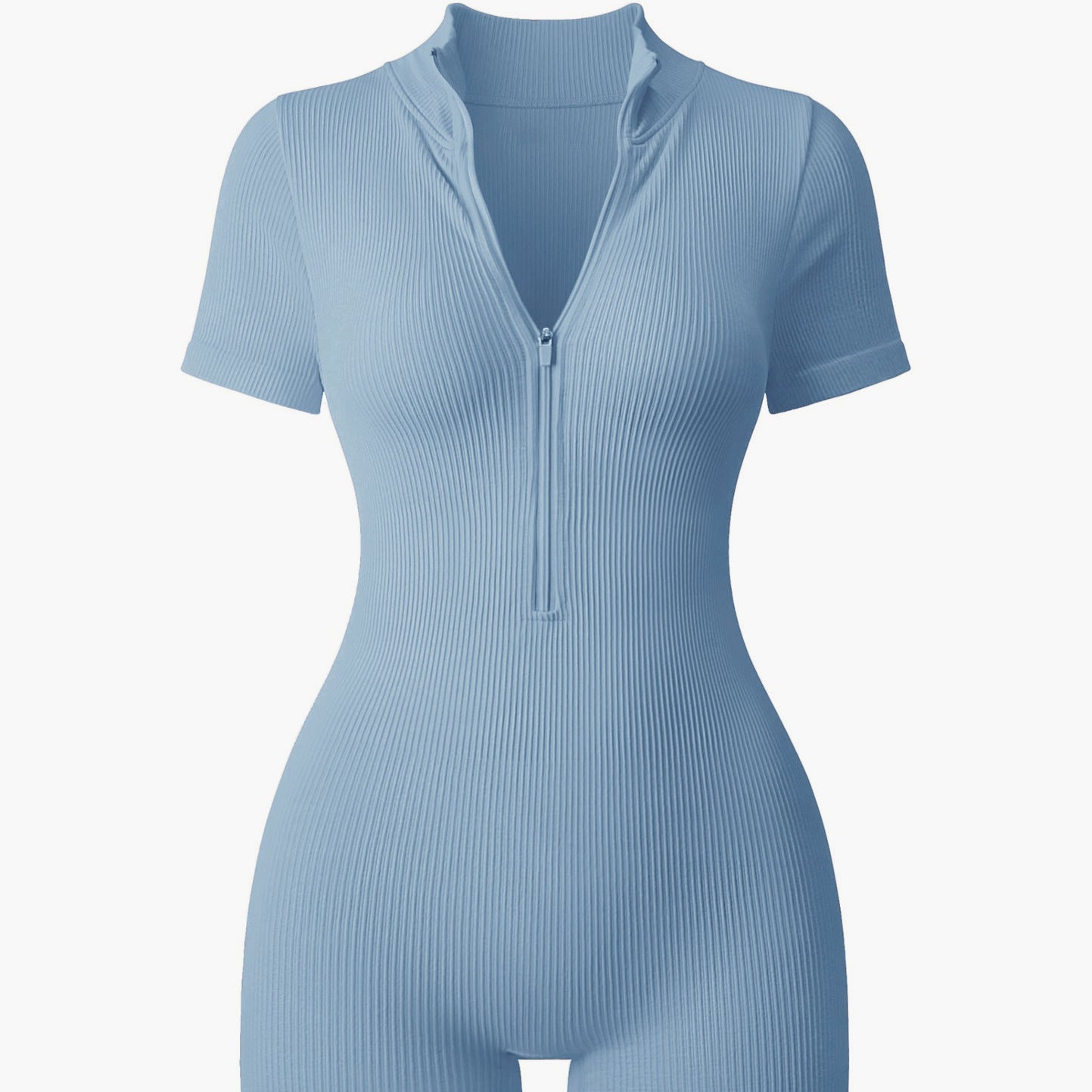 Women's Zip-Front Athletic Yoga Jumpsuit