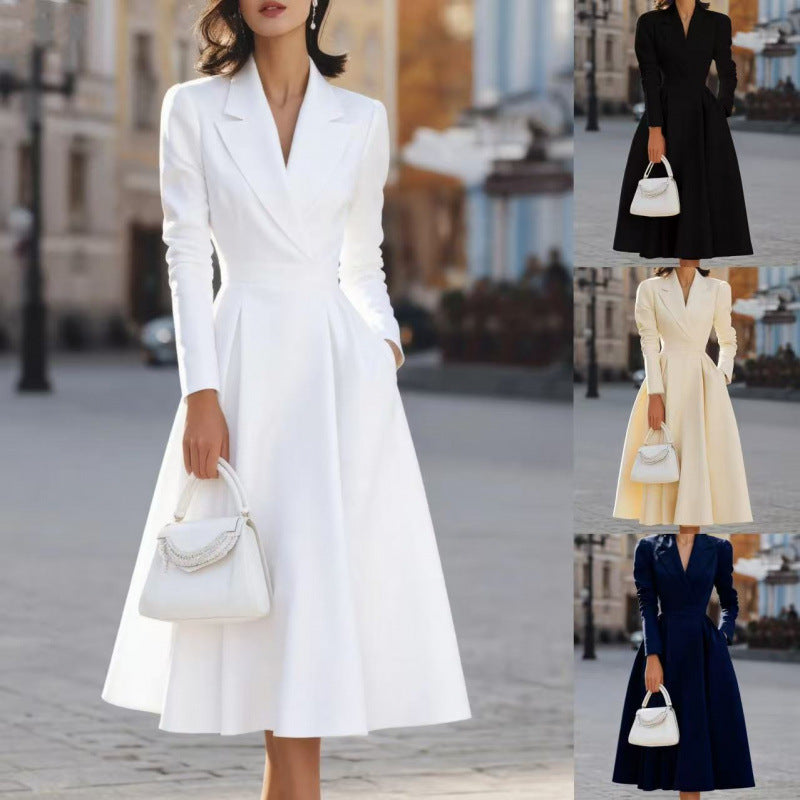2026 Independent Platform New Style Elegant Waist-cinching French V…