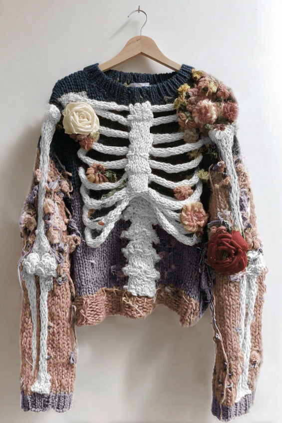 Halloween Bestseller 3d Digital-print Womens Crew-neck Loose Sweater