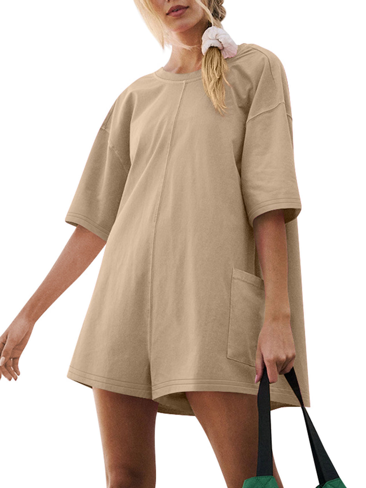 Women's Casual Loose Pocket Jumpsuit Romper