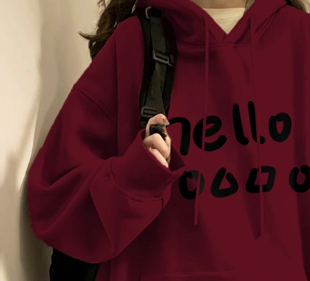 Plus Cashmere Slimming Women's Winter Hoodie