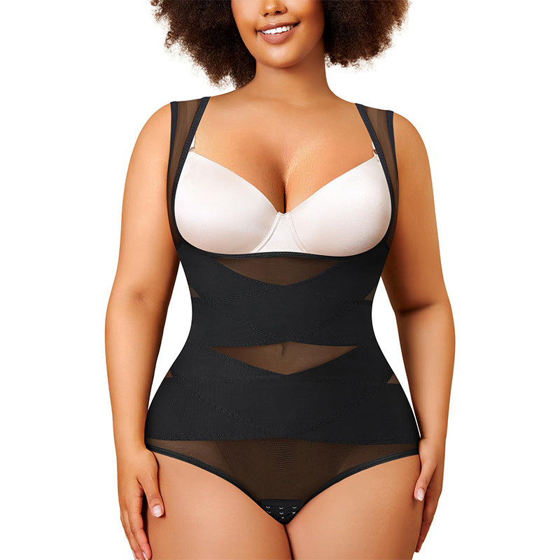 Postpartum Mesh Corset Body Shaper & Tummy Control Jumpsuit
