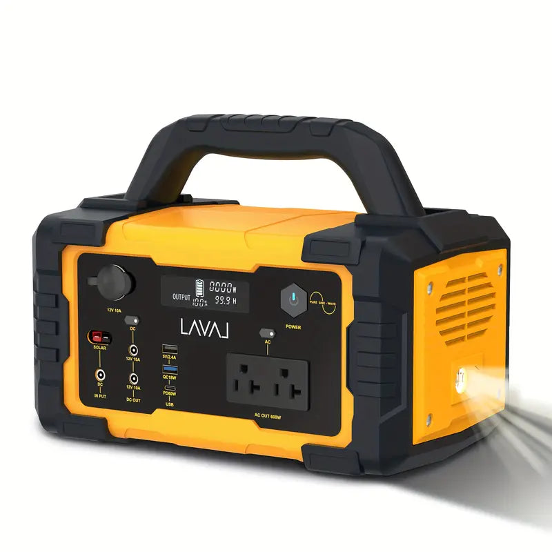 1024Wh Solar Power Station 1024Wh 1000W Portable Power Station | Solar Generator (Excluding Solar Panels) with AC Outlet, 2 DC Ports, 3 USB Ports | Backup Battery for Outdoor Camping, Emergency, Tr...