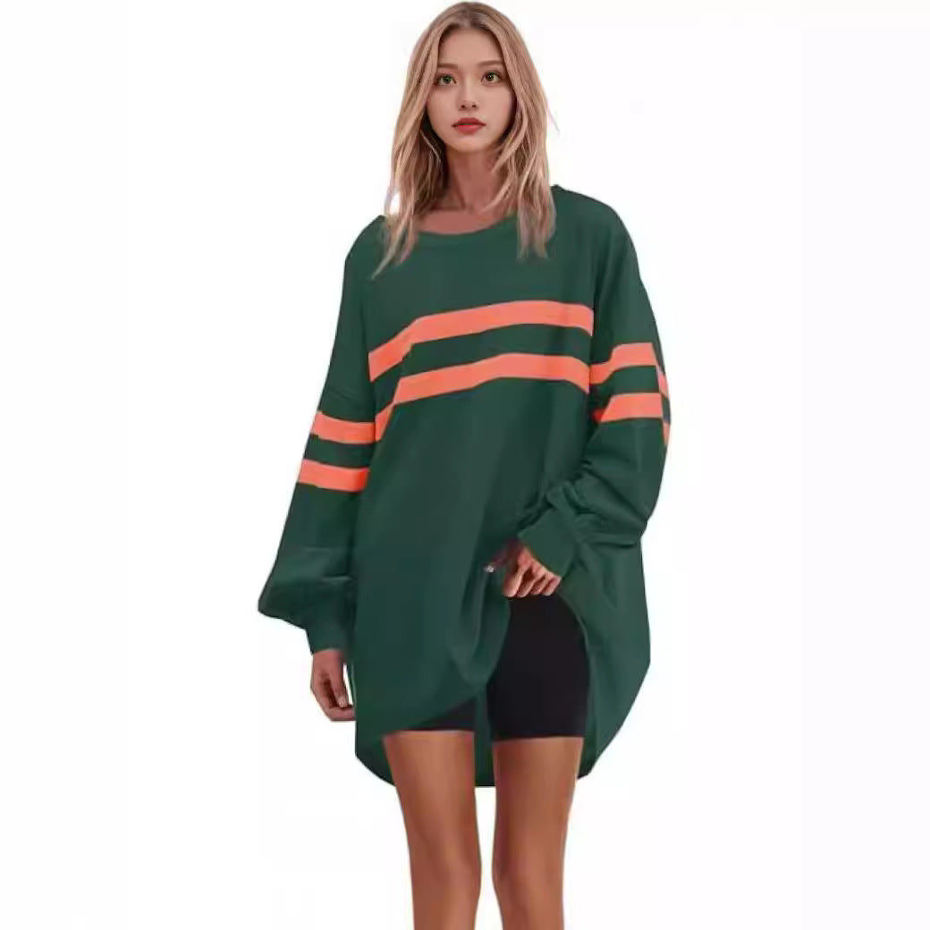 Cozy Round Neck Loose Pullover Sweater for Women