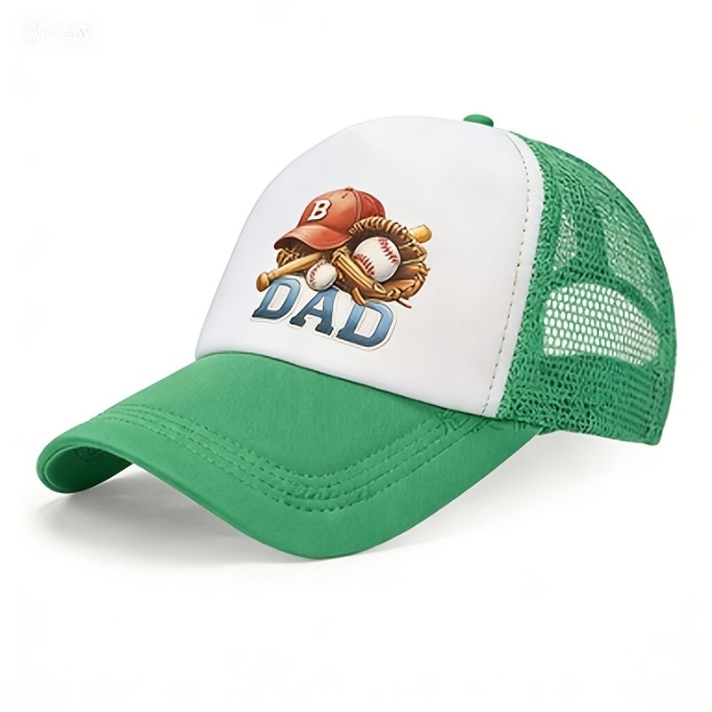 Baseball Printed Duckbill Baseball Cap with Mesh Back