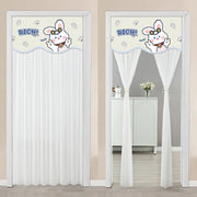 Non Perforated Magic Tape Gauze Double-layer Blackout Curtain
