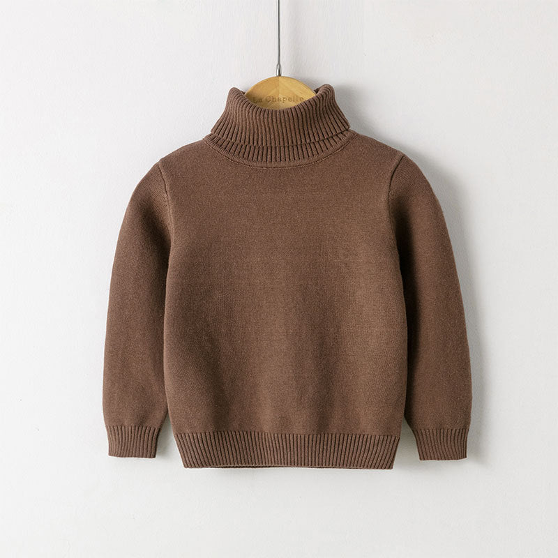 New Women's Pure Cotton Thread Pullover Turtleneck Knit Sweater