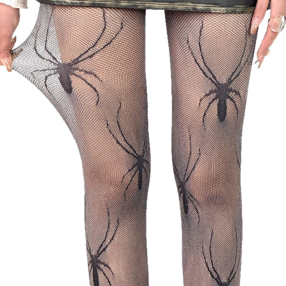 Spooky Halloween Spiderweb Fishnet Tights for Women