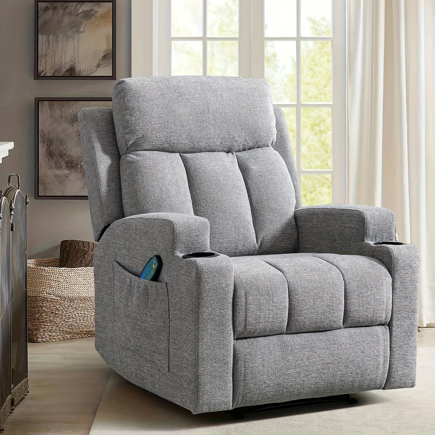 Modular L-shaped chaise longue sofa bed with deep seat and corduroy upholstery
