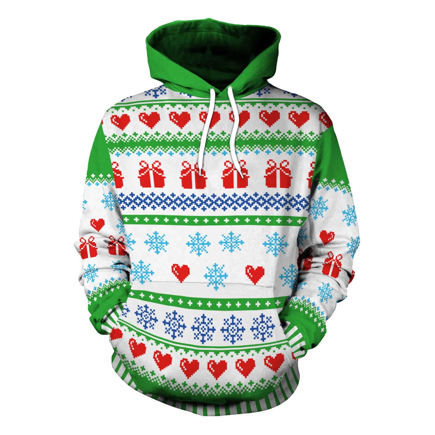 Festive Christmas Hooded Sweater Dress for Women