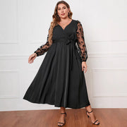European and American-style Fashionable Long-sleeve Loose-fitting Dress