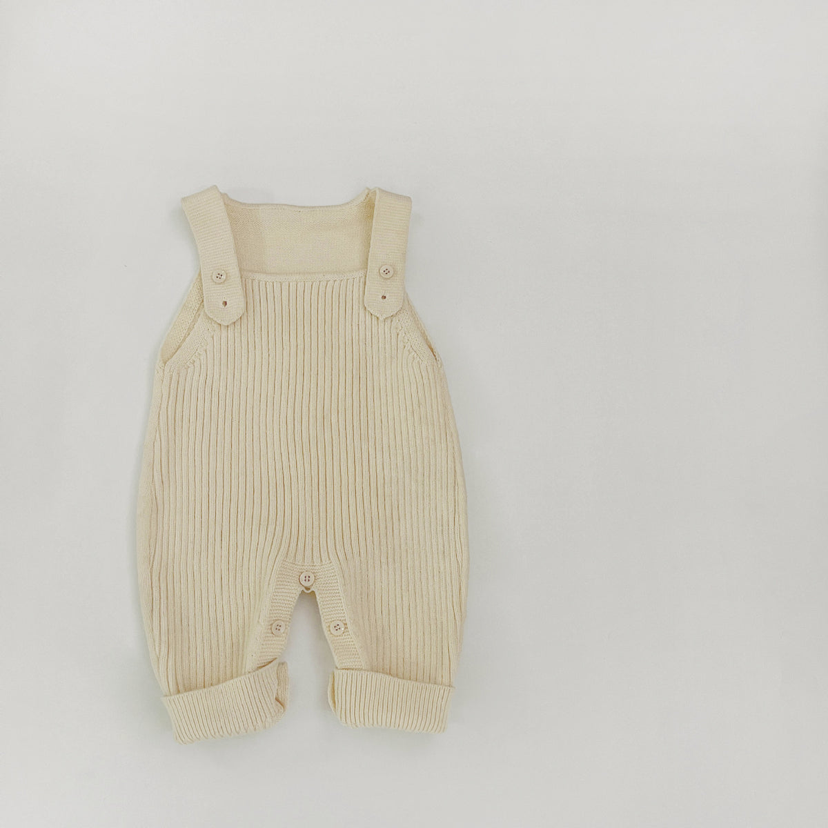 Cozy Knitted Infant Suspender Jumpsuit for Spring & Autumn