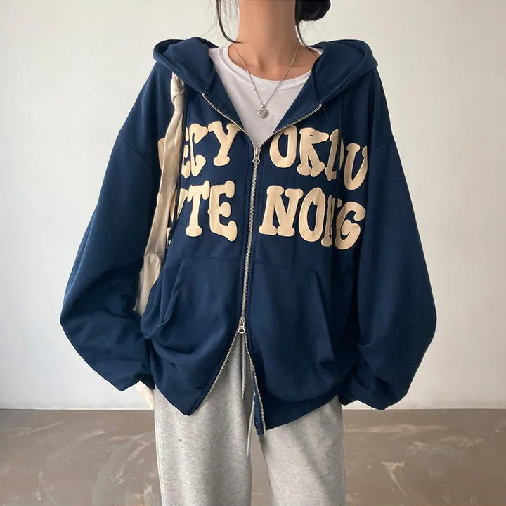 Women's Fleece Zip Cardigan Cozy Casual Sweater Coat