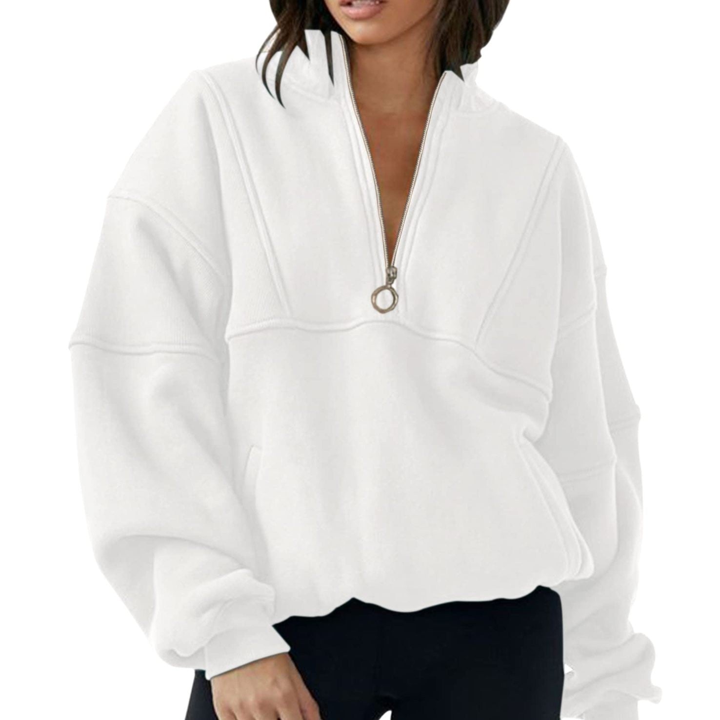 Autumn And Winter New Half-zip Sports Sweater Female