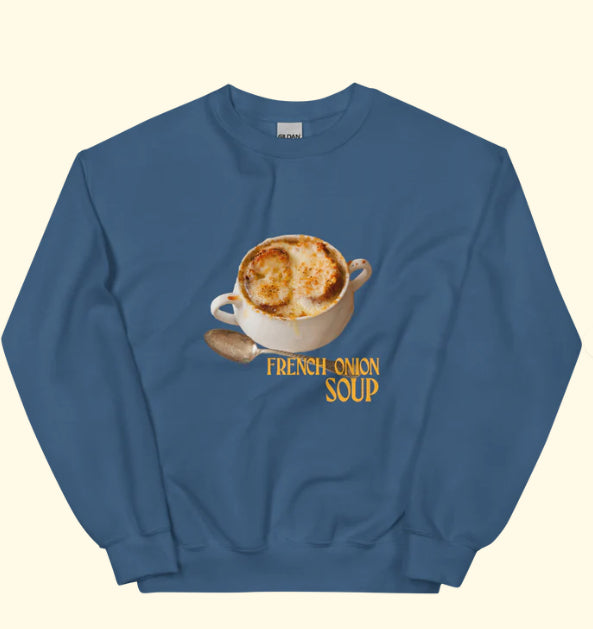 Cozy French Onion Soup Graphic Sweatshirt