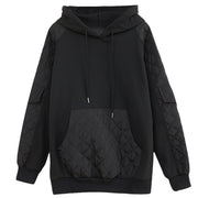 Cozy Quilted Hooded Pullover Winter Sweater