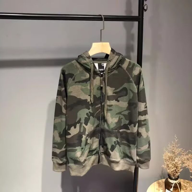 Women's Camouflage Cotton Plus Size Pullover Hoodie