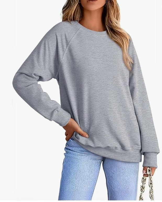 Women's Cozy Round-Neck Loose Casual Pullover Sweater
