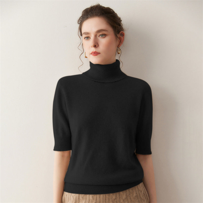 Women's High-neck Half-sleeve Base Layer Top