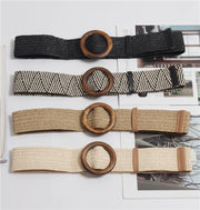 Bohemian Woven Belt with Round Buckle