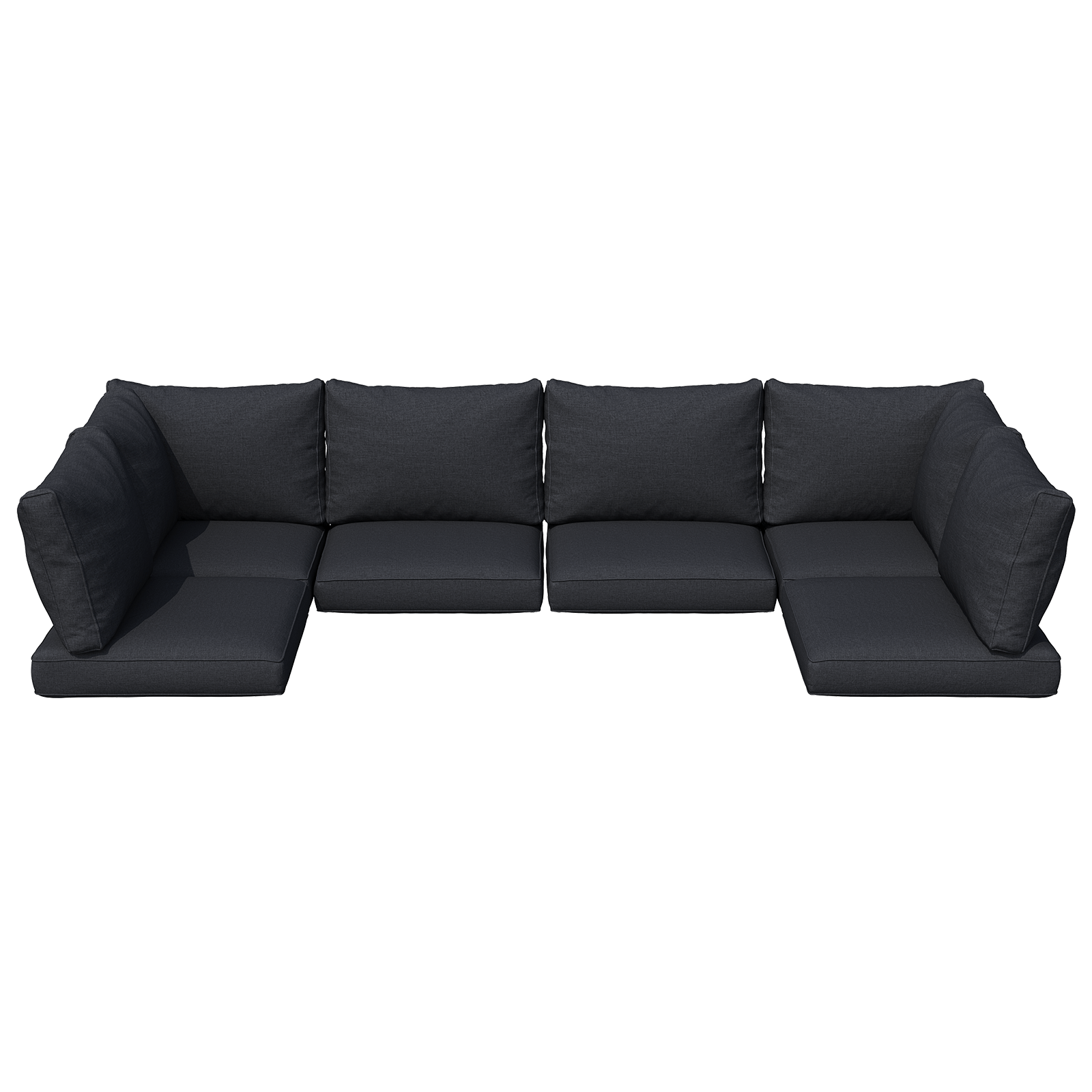 9/14-Piece Outdoor Replacement Cushions For Patio Furniture, Deep Seat Cushions For 4&6 Seat Sectional Sofa, Water-Repellent L-Shaped Couch Pads