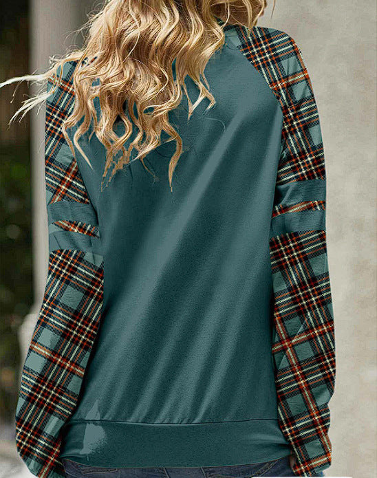 Women's Cozy Printed Hooded Sweatshirt with Pile Collar