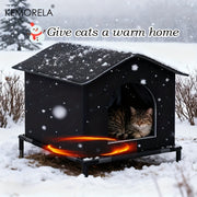 Kemorela All-Weather Outdoor Cat House & Dog Kennel - All-Season Insulated Pet Shelter With Plush Oxford Fabric Roof, Easy Assembly, Spacious Cage-Like Design For Cats, Small/Medium/Large Dogs, Rab...