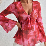V-Neck Mesh Tie-Dye Resort Top – Light, Breezy, Trendy