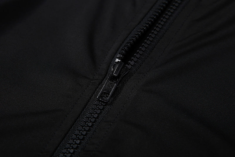 Mesh stitching striped sports overalls