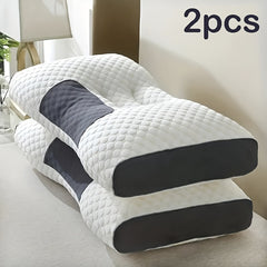 Set of 2 Ultra-Soft Memory Foam Neck Support Pillows