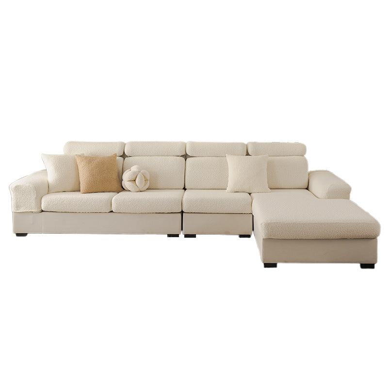 Stretchy Sofa Cover for 3-Seat Sofas - Creamy Solid Color